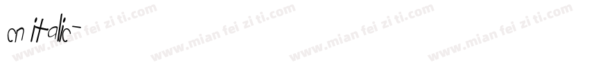 cn italic字体转换